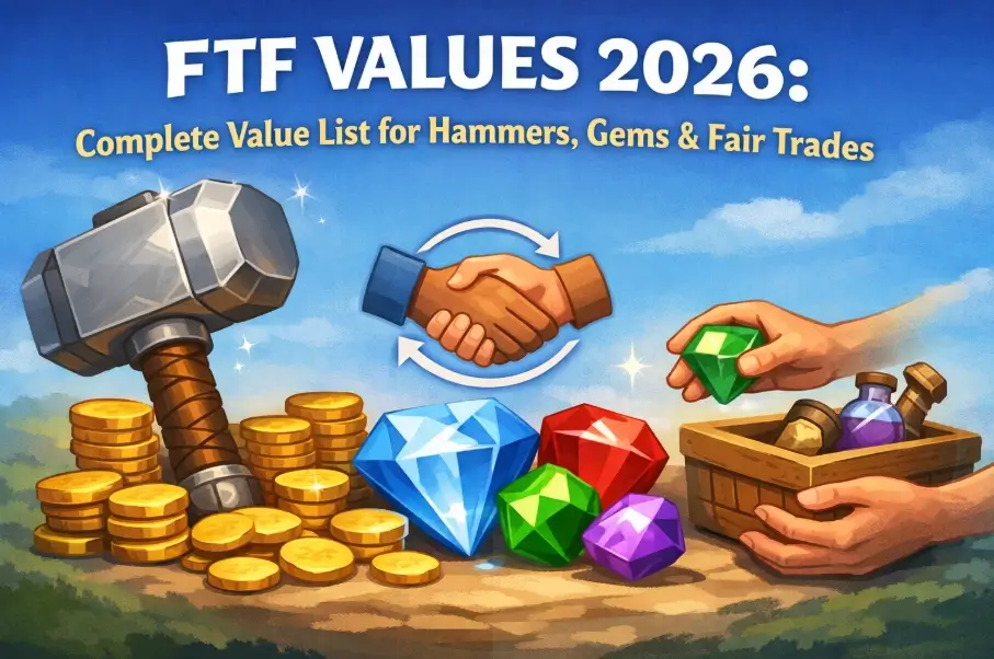 Guida alla lista valori FTF per martelli e gemme di Flee the Facility
